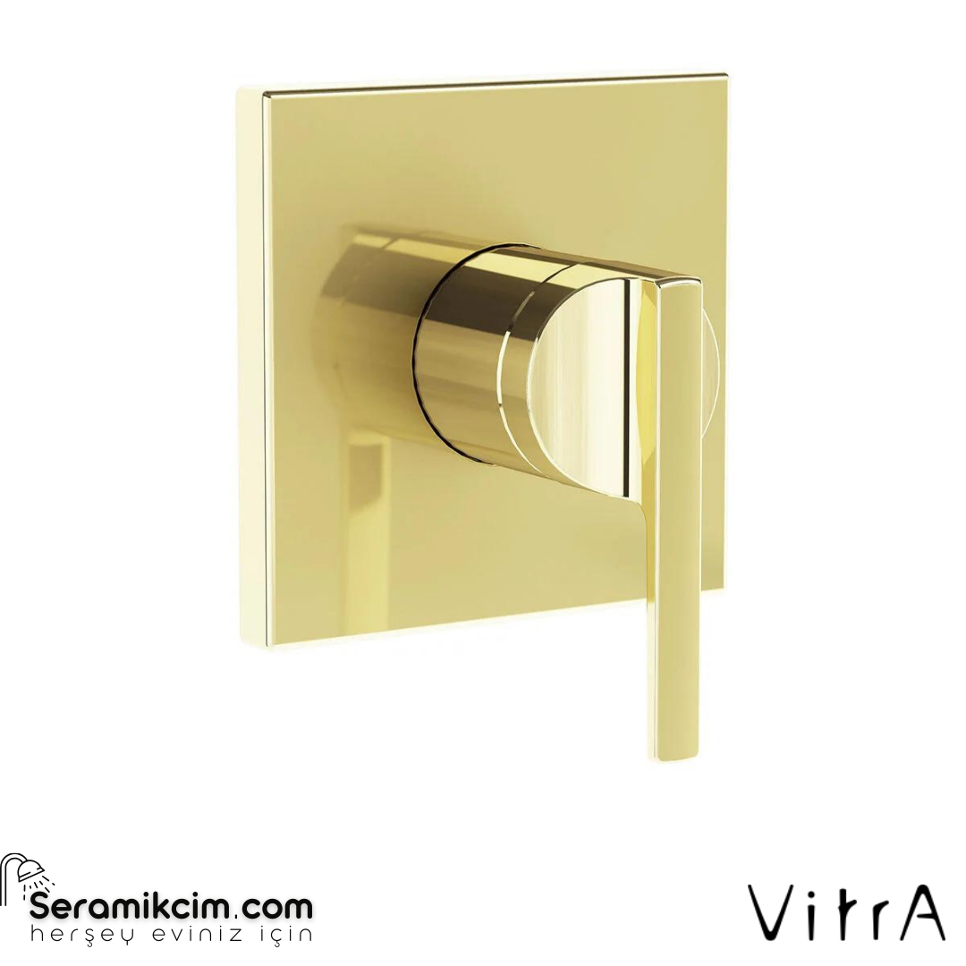 Vitra Suit Ankastre Duş Bataryası  Sıva Üstü, Soft Altın