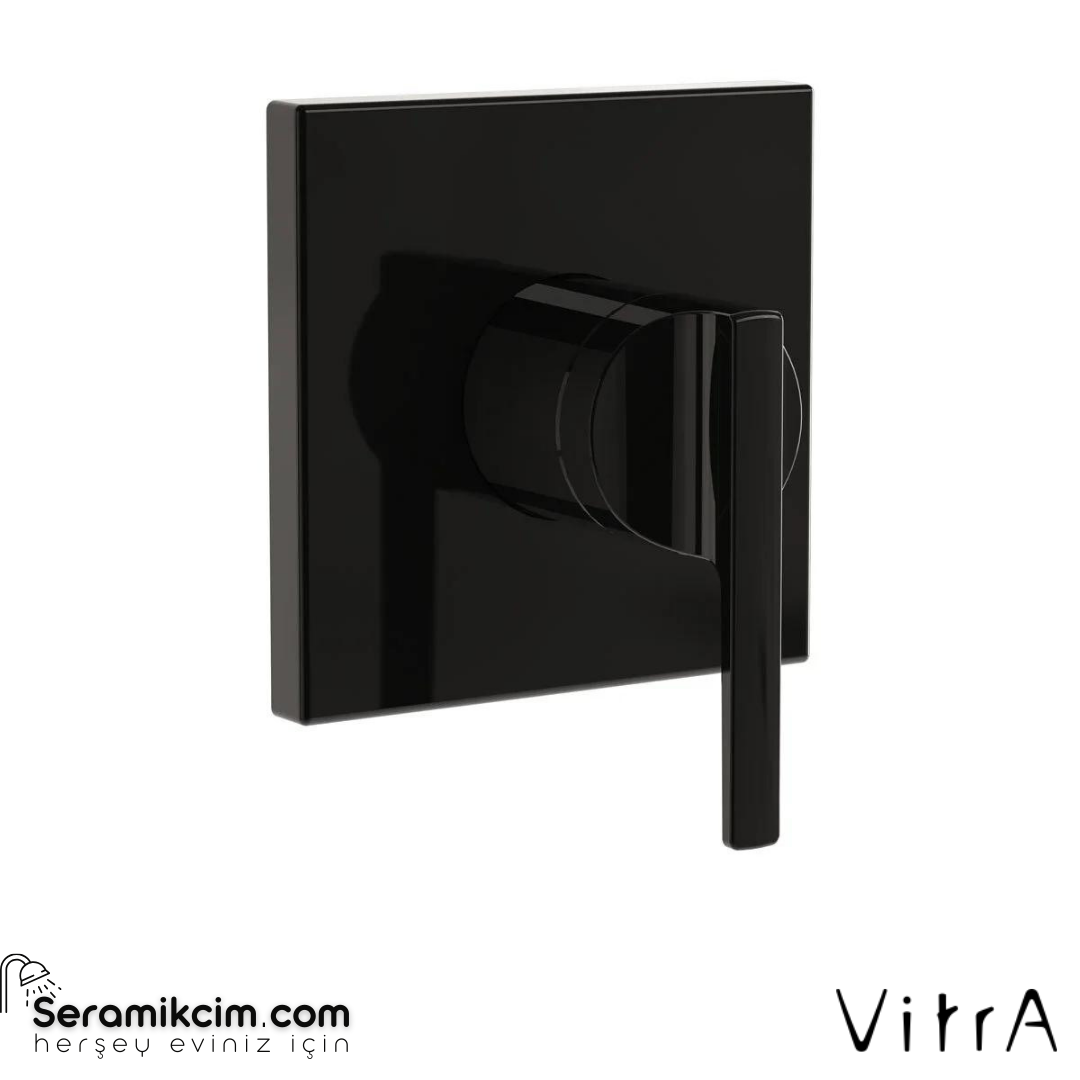 Vitra Suit Ankastre Duş Bataryası  Sıva Üstü, Parlak Siyah