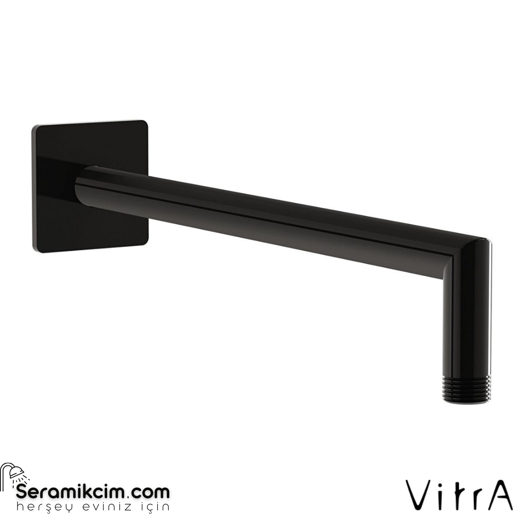 Vitra Suit Duş Dirseği 90 Derece Duvardan, Parlak Siyah