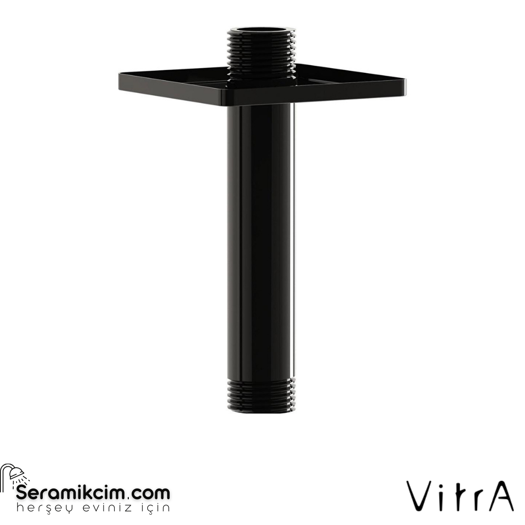 Vitra Suit Duş Dirseği Tavandan Kısa, Parlak Siyah