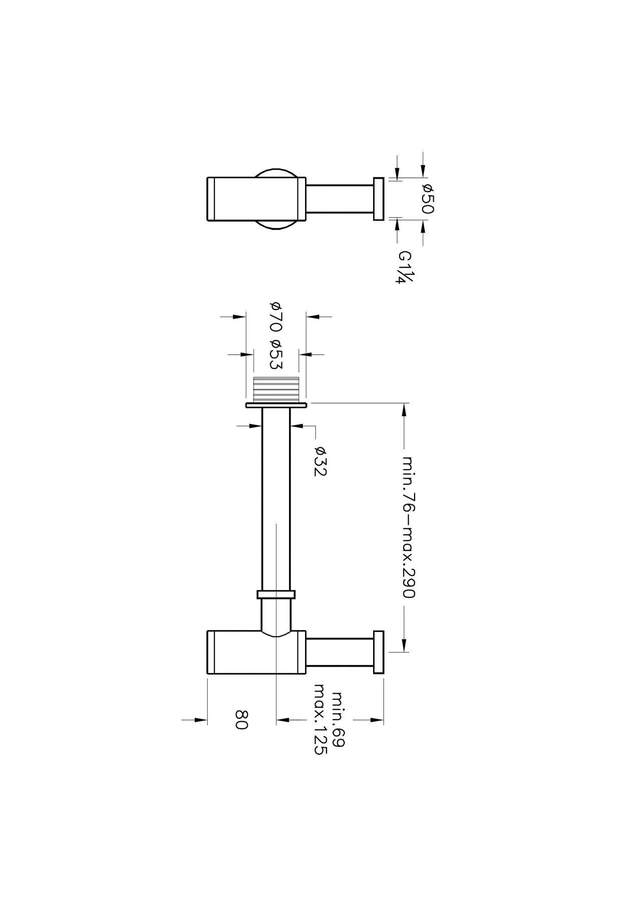 VitrA Suit Lavabo Sifonu (T tipi) A4512374 - A4512374