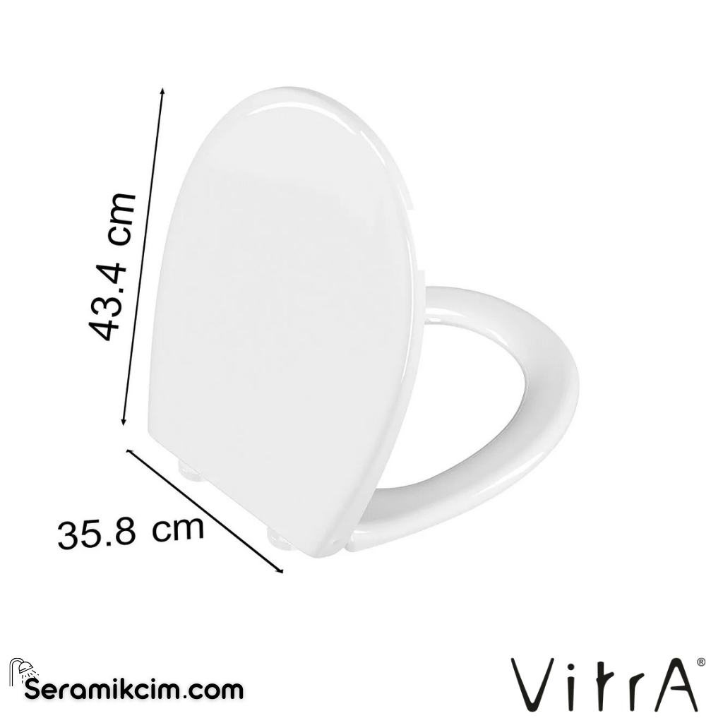 VitrA Universal Klozet Kapağı Alttan Sıkmalı Kolay Sök-Tak, Metal Menteşeli, Beyaz 109-003-901 - 109-003-901