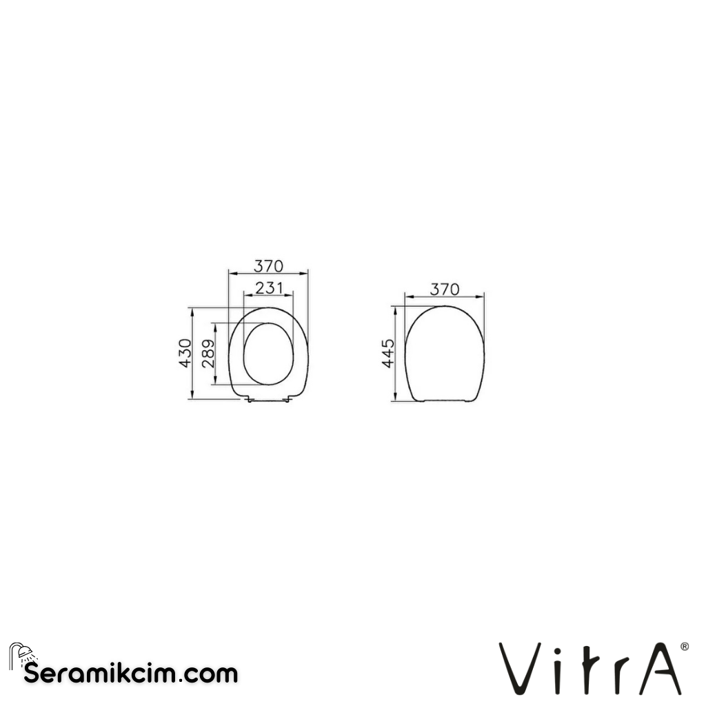 VitrA Universal Klozet Kapağı Alttan Sıkmalı Plastik Menteşeli, Beyaz 23-003-002 - 23-003-002