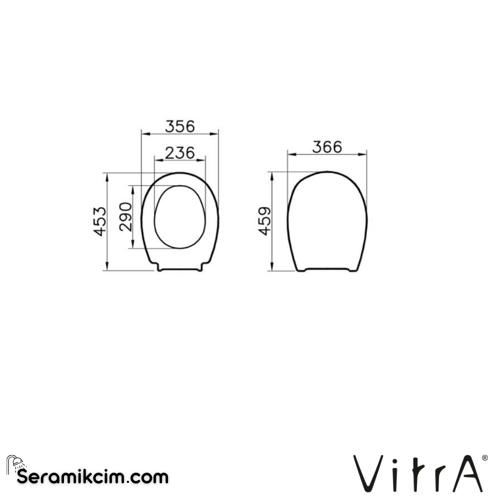 VitrA Universal Klozet Kapağı Duroplast, Alttan Sıkmalı Metal Menteşeli, Beyaz 115-003-006 - 115-003-006