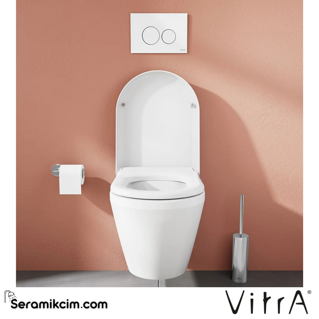 VitrA Universal Klozet Kapağı Duroplast, Üstten Sıkmalı Yavaş Kapanır, Metal Menteşeli, Beyaz 85-003-009 - 85-003-009