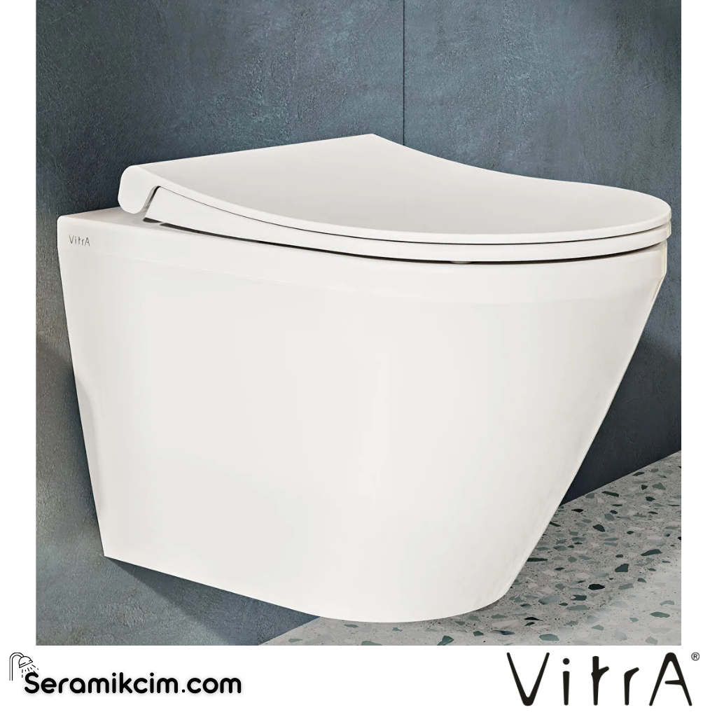 VitrA Universal Klozet Kapağı Slim, Duroplast, Üstten Sıkmalı Yavaş Kapanır, Kolay Sök-Tak, Metal Menteşeli, Beyaz 110-003R009 - 110-003R009