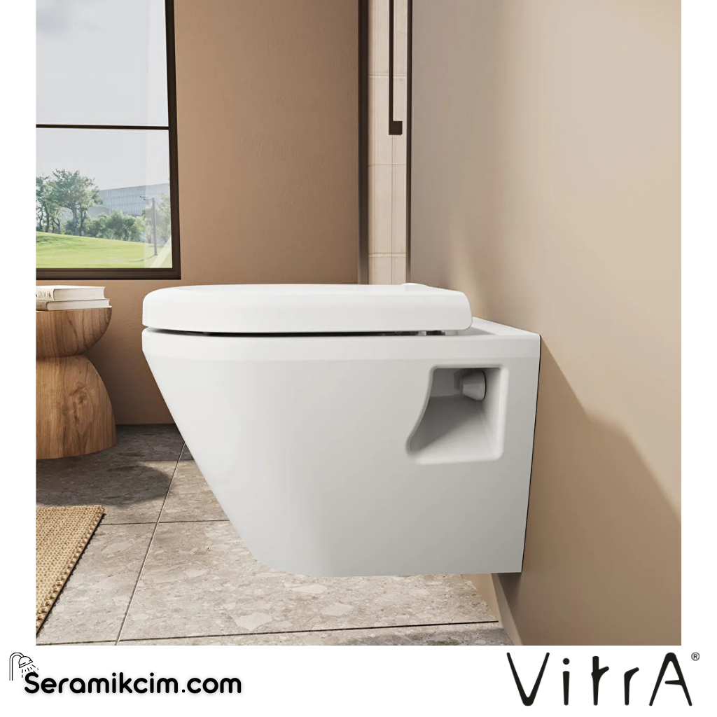 VitrA Universal Klozet Kapağı Üstten Sıkmalı Yavaş Kapanır, Kolay Sök-Tak, Plastik Menteşeli, Beyaz 121-003-909 - 121-003-909