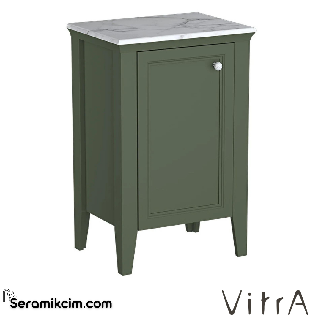 Vitra Valarte Neo Orta Ünite, 55 Cm, Mermer Tezgahlı, Retro Yeşil, Sol - 65810