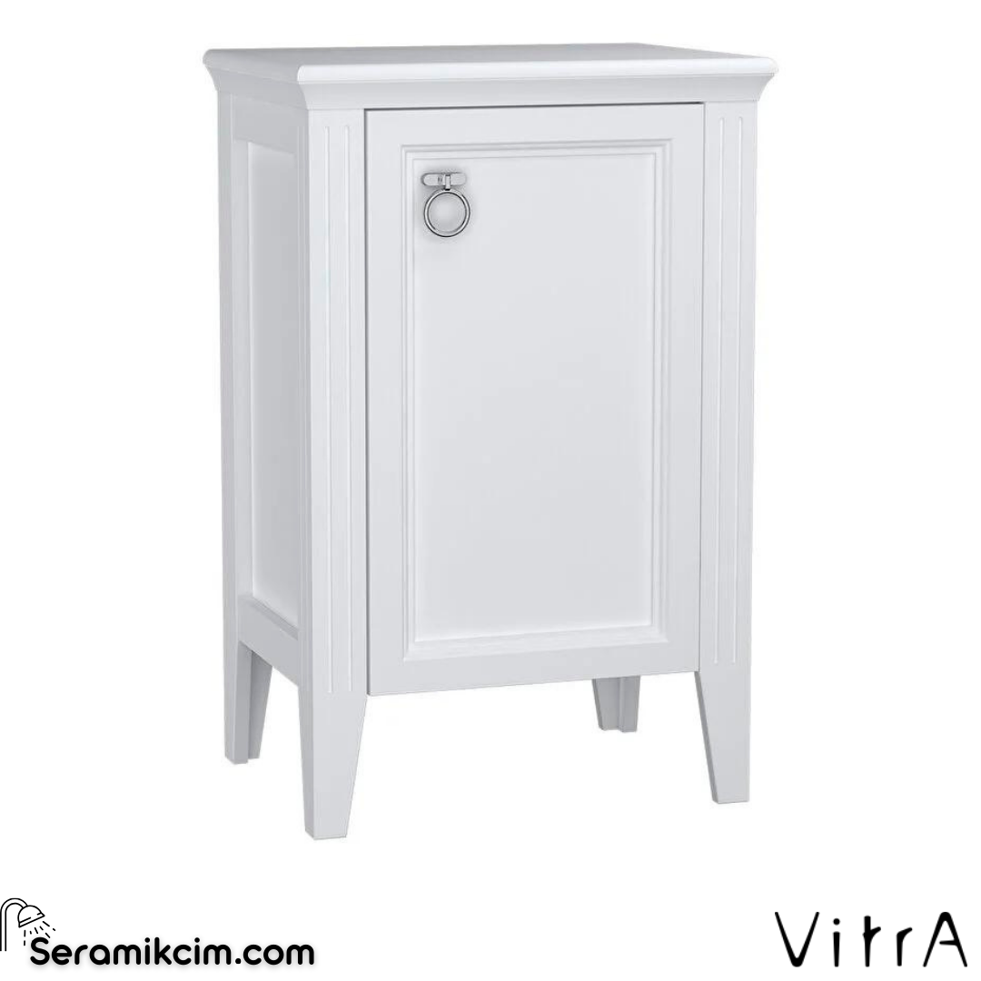 Vitra Valarte Orta Ünite, 55 Cm, Krom Kulplu, Mat Beyaz, Sağ