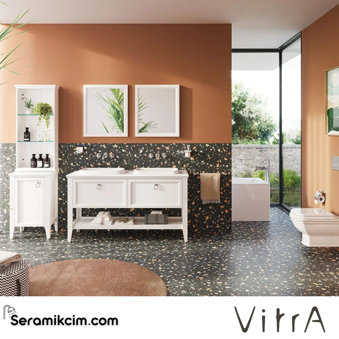 VitrA Valarte Tezgahüstü Lavabo Dikdörtgen, 60x37 cm Armatür Deliksiz, Su Taşma Delikli, Beyaz - 7800B403-0012