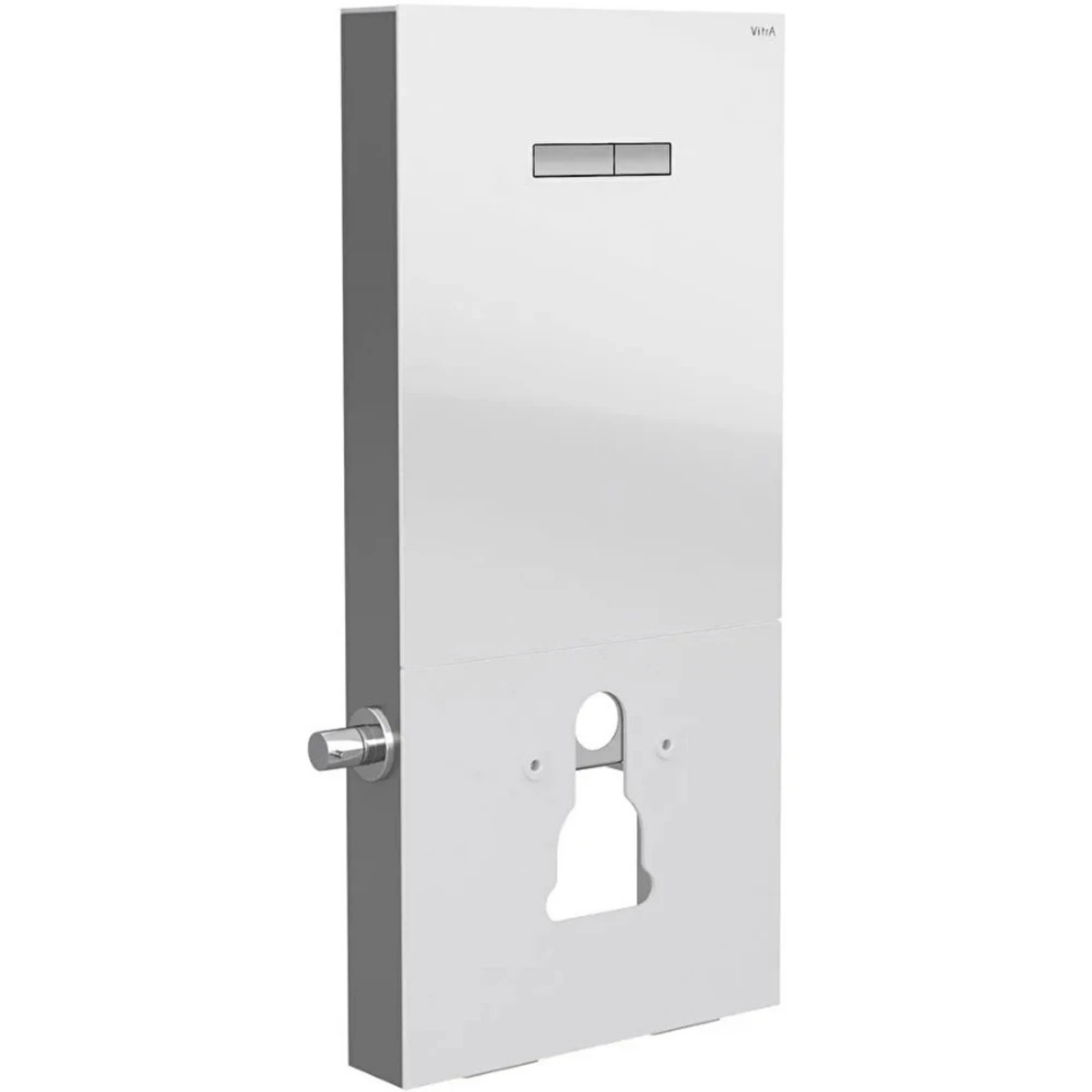 Vitra Vitrus Duvar Önü Cam Rezervuar Duvara Tam Dayalı Yerden Klozetler İçin 114 cm Stop Valfli Beyaz 3-6 L 870-1770-01