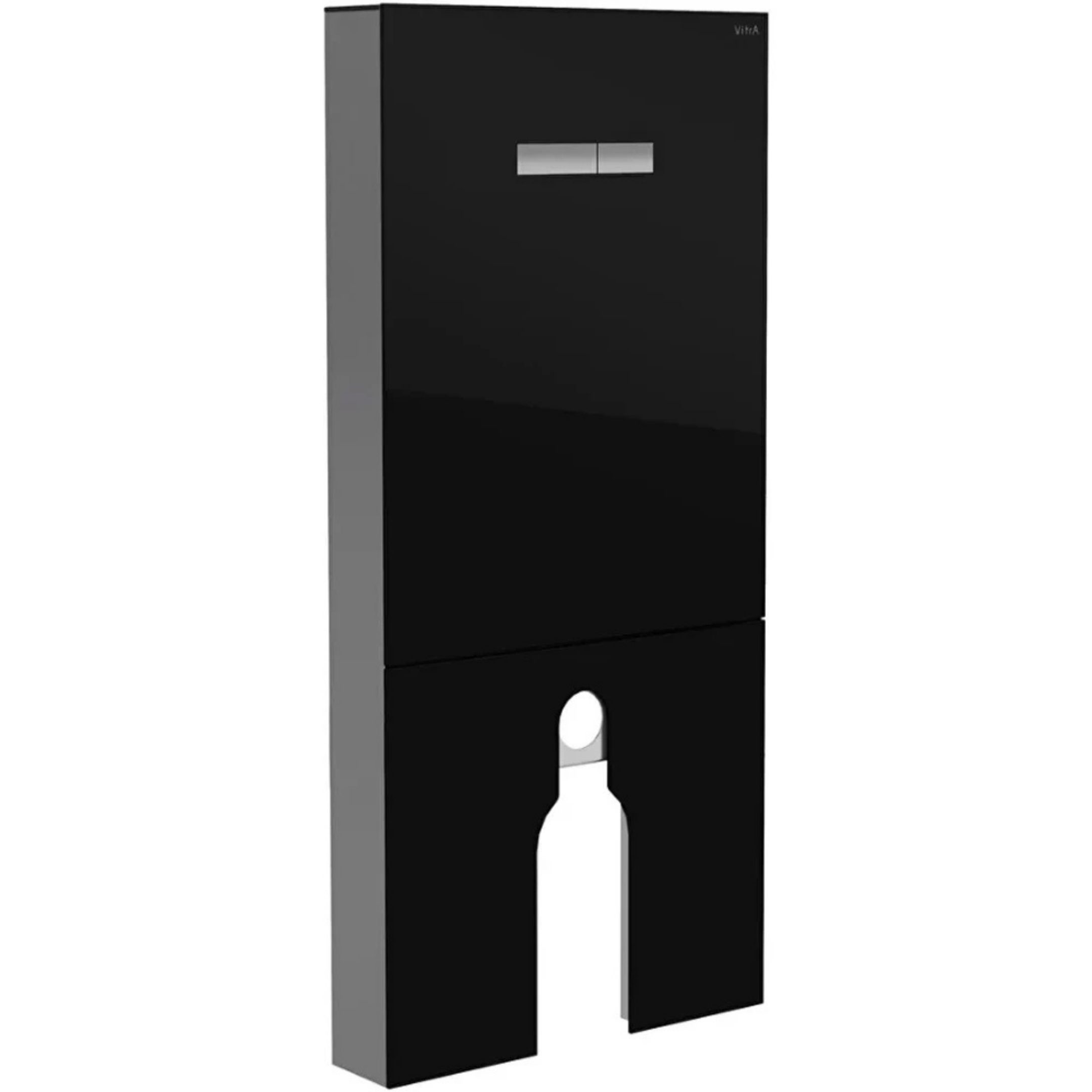 Vitra Vitrus Duvar Önü Cam Rezervuar Duvara Tam Dayalı Yerden Klozetler İçin 114 cm Siyah 3-6 L 870-1761-01