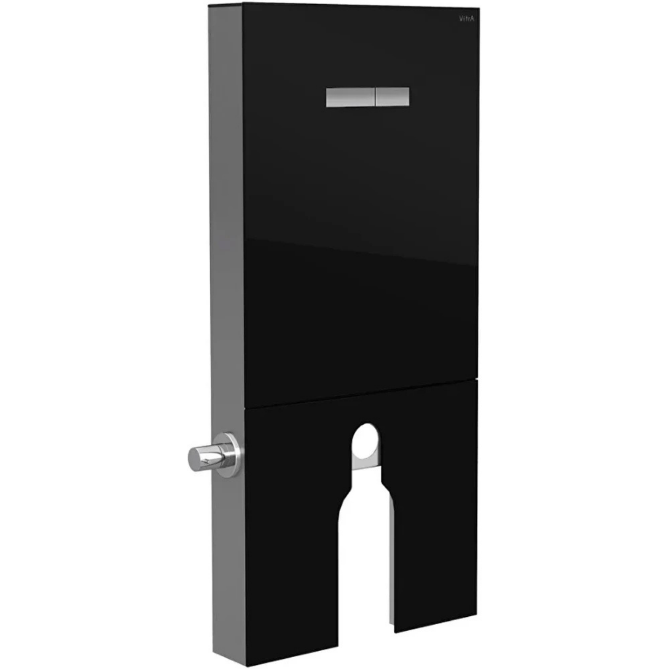 Vitra Vitrus Duvar Önü Cam Rezervuar Duvara Tam Dayalı Yerden Klozetler İçin 114 cm Stop Valfli Siyah 3-6 L 870-1771-01