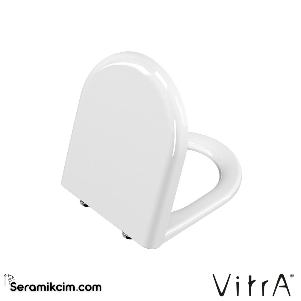 VitrA Zentrum Klozet Kapağı Duroplast, Üstten Sıkmalı Yavaş Kapanır, Metal Menteşeli, Beyaz 127-003-009 - 127-003-009