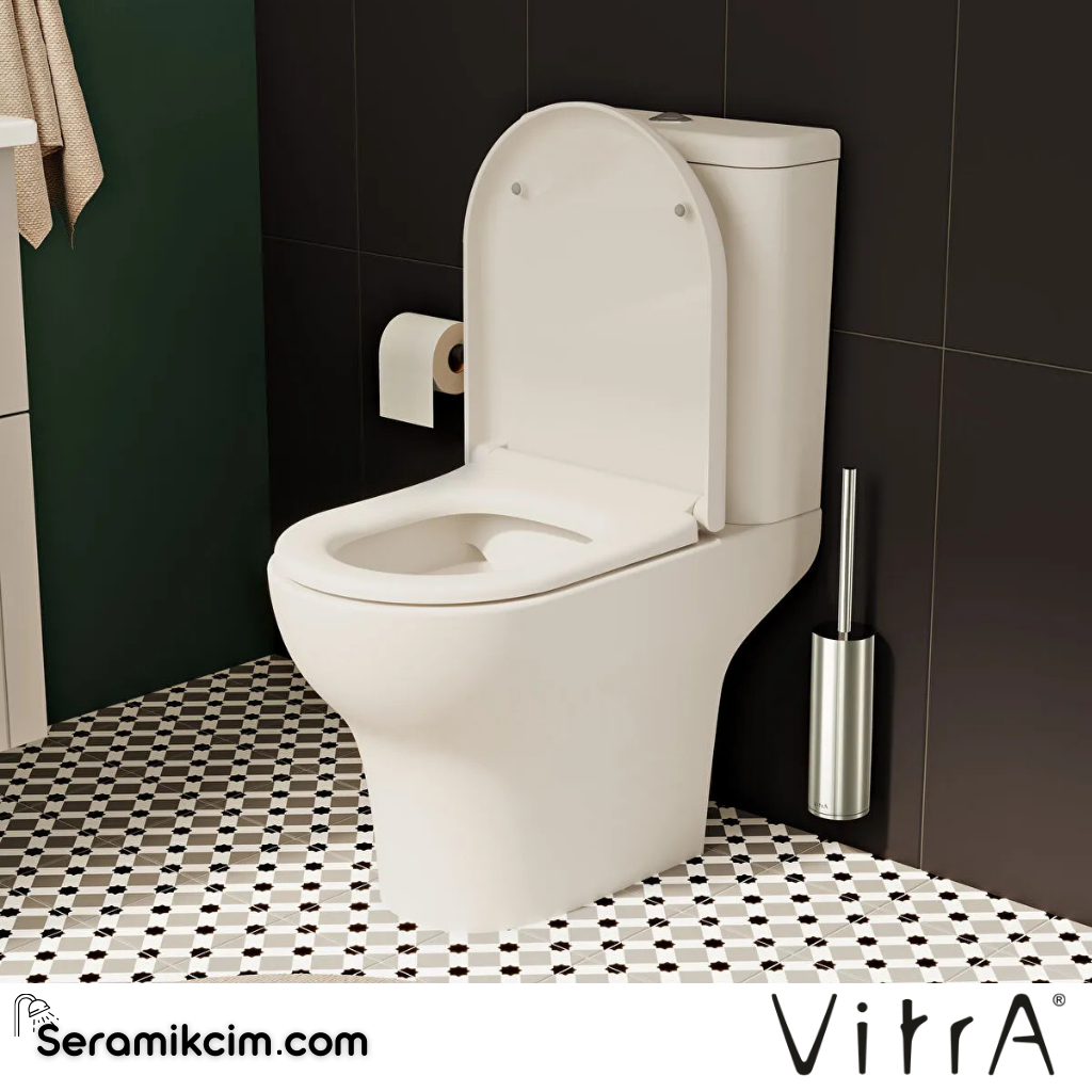 VitrA Zentrum Klozet Kapağı Duroplast, Üstten Sıkmalı Yavaş Kapanır, Metal Menteşeli, Beyaz 127-003-009 - 127-003-009