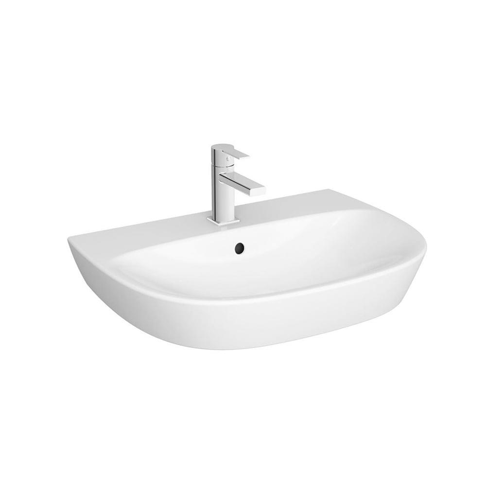 VitrA Zentrum Lavabo 60x48 cm Tek Armatür Delikli, Su Taşma Delikli, Beyaz - 7276L003-0001