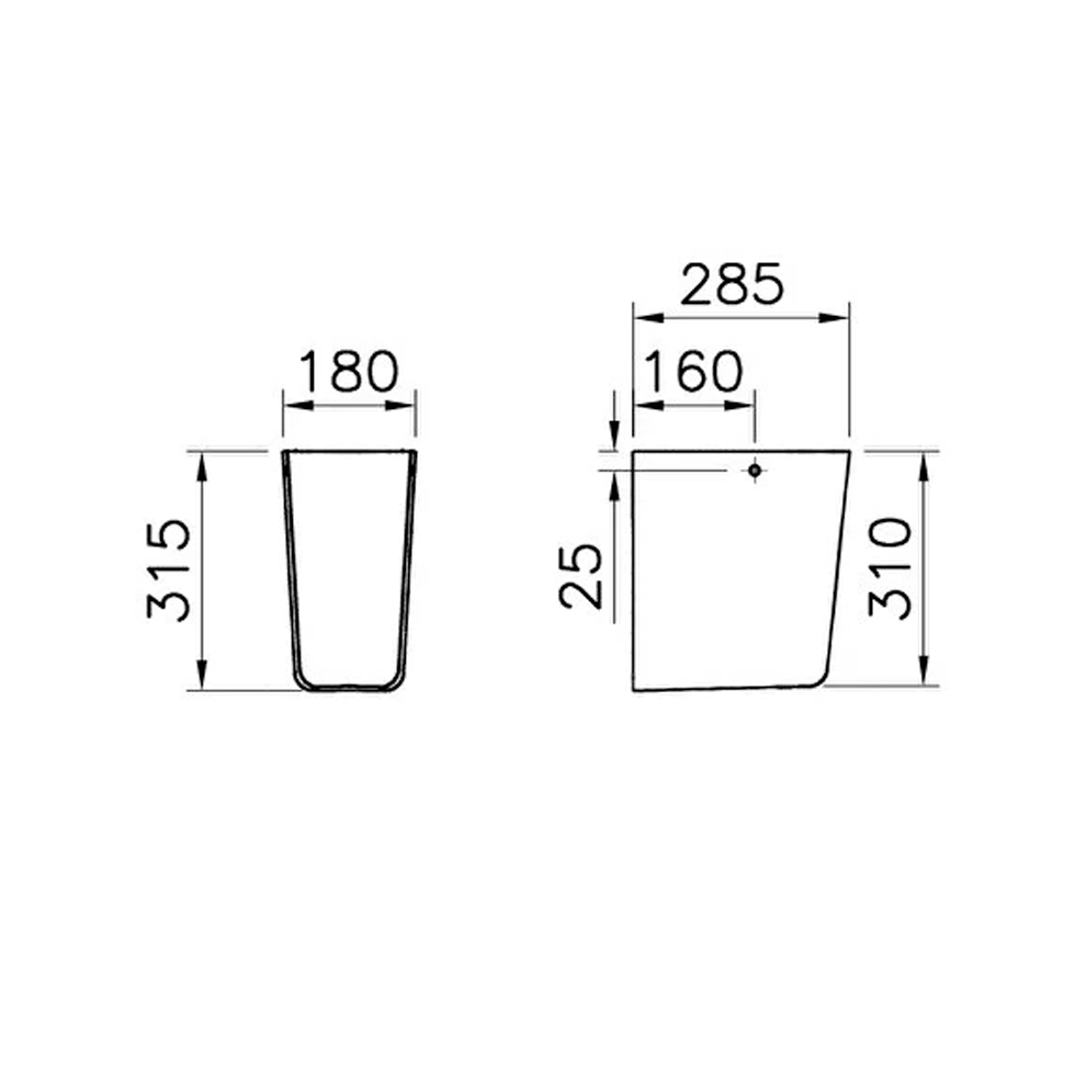 VitrA Zentrum Yarım Ayak Kompakt Beyaz - 7291L003-7200