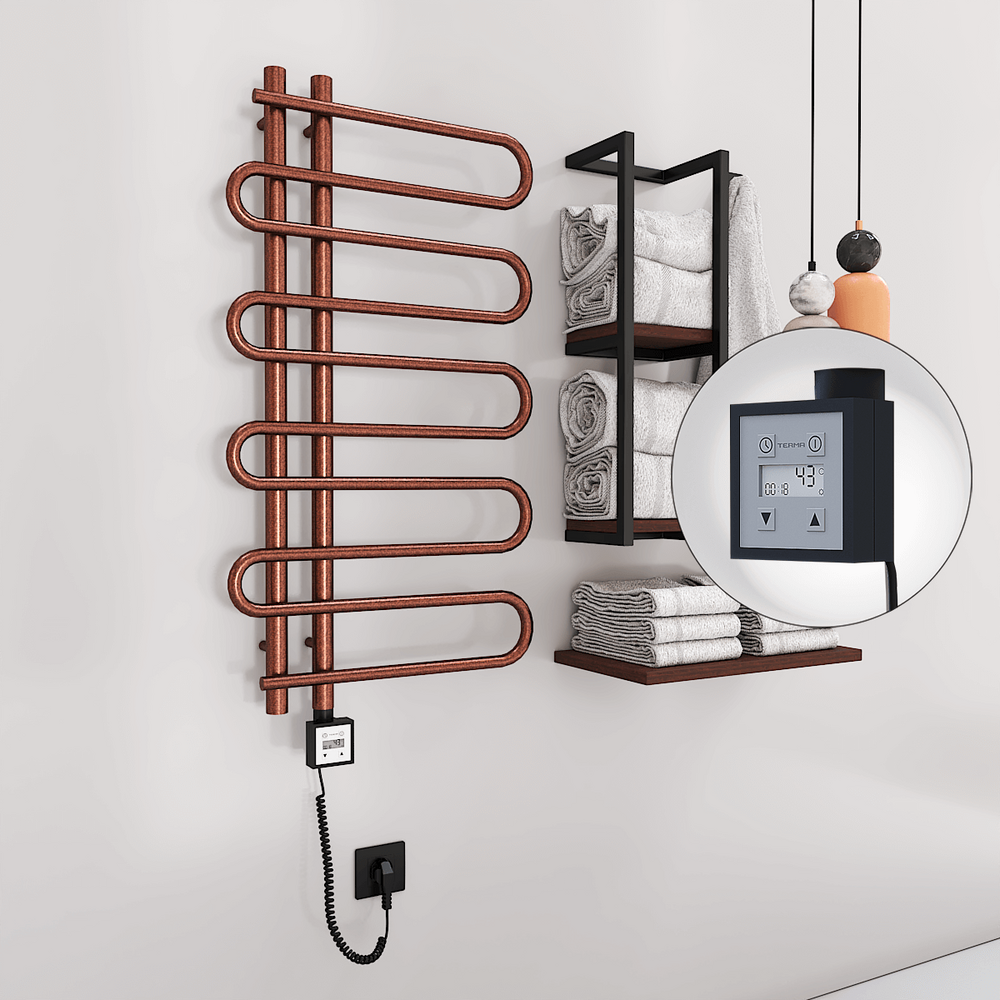 ZANTE Elektirikli Havlupan 500x1000  Bakır Eskitme (KTX3 Termostat) 200W Spiral Kablolu