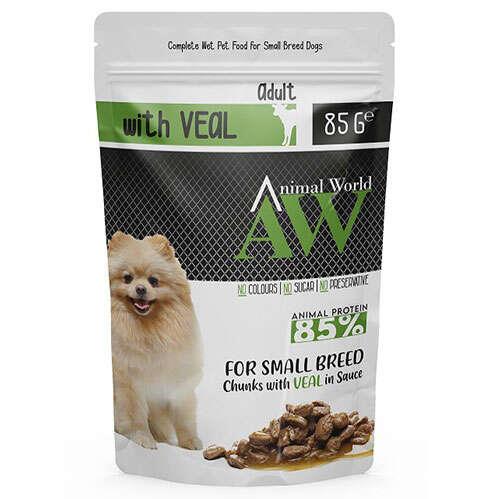Animal World Dana Etli Küçük Irk Yetişkin Köpek Yaş Maması 85 Gr