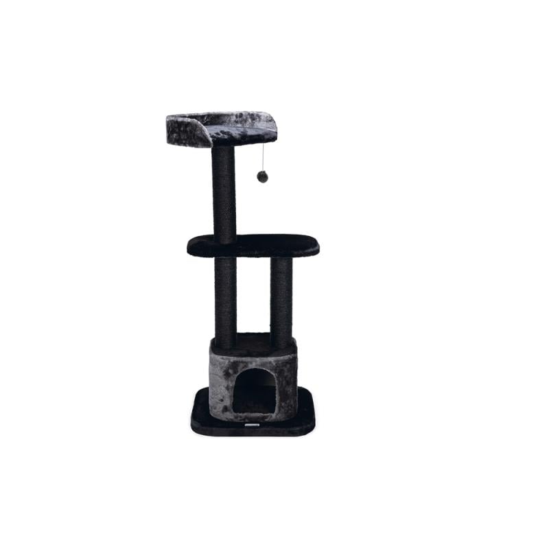 Beeztees Kule Kedi Tırmalama Direği Siyah & Gri 50x50x120 Cm