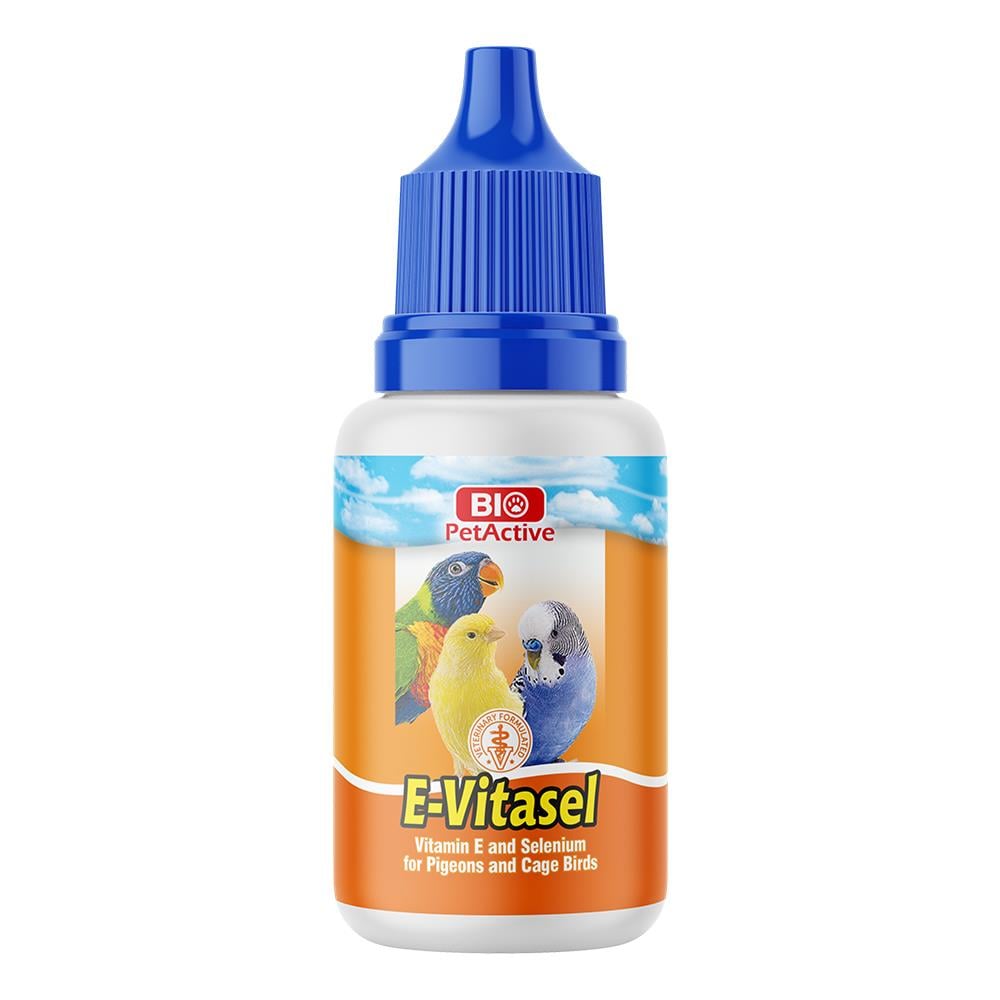 Bio PetActive E-Vitasel (Güvercin ve Kafes Kuşları İçin Vitamin ve Selenyum) 30 Ml.