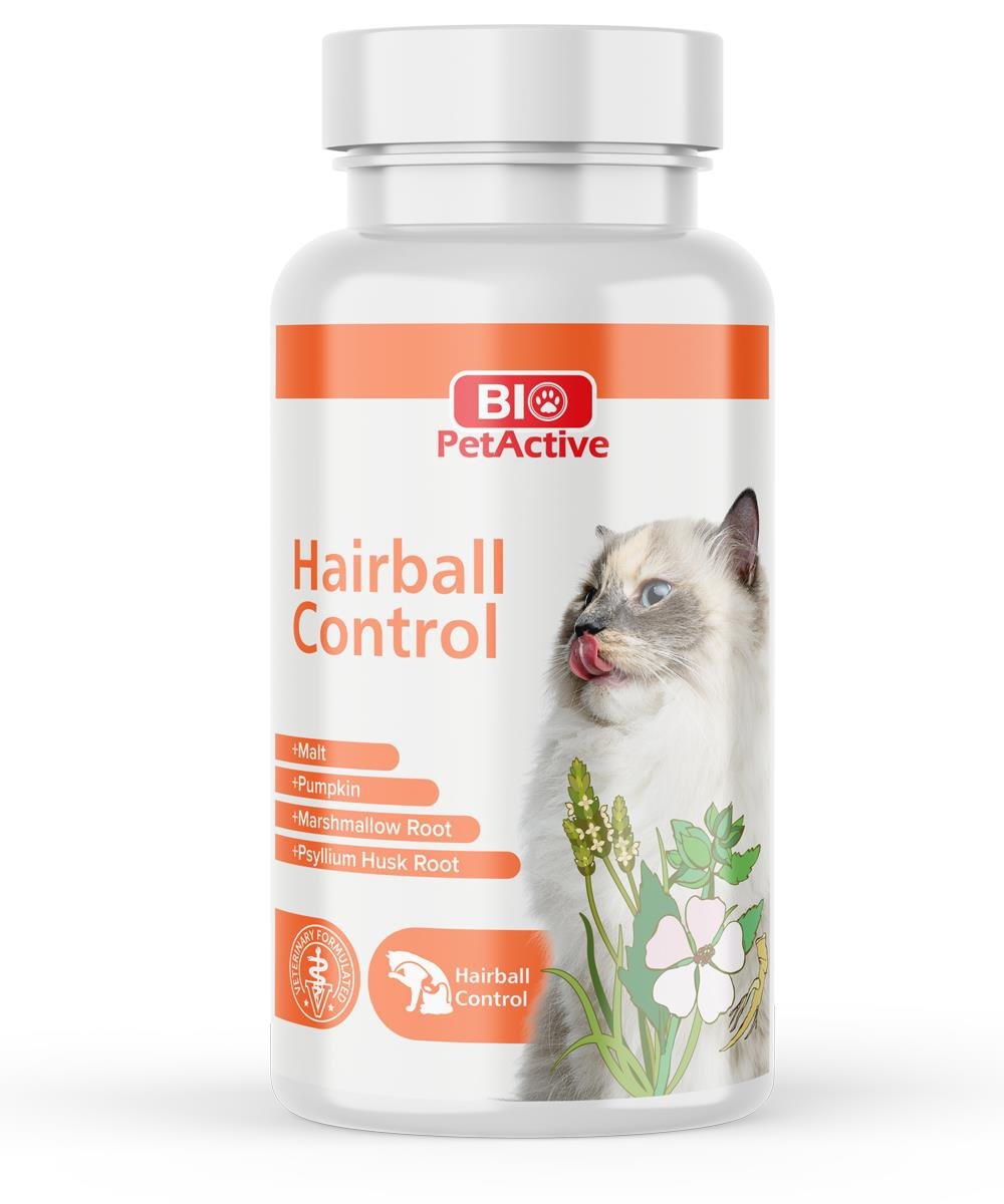 Bio PetActive Hairball Control Kedilerde Tüy Yumağı Önleyici Tablet 45 Gr. (90 Tablet)