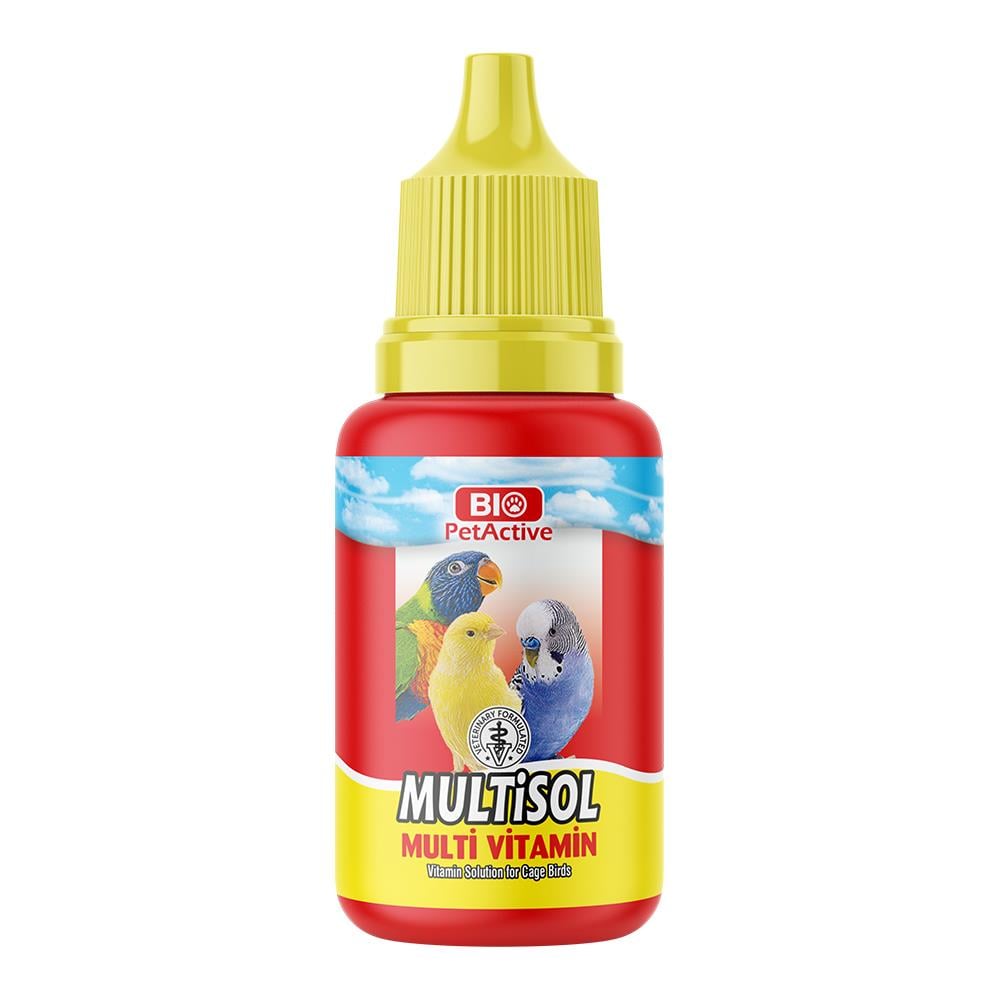 Bio PetActive Multisol (Kuşlar için Multi-Vitamin) 30 Ml.