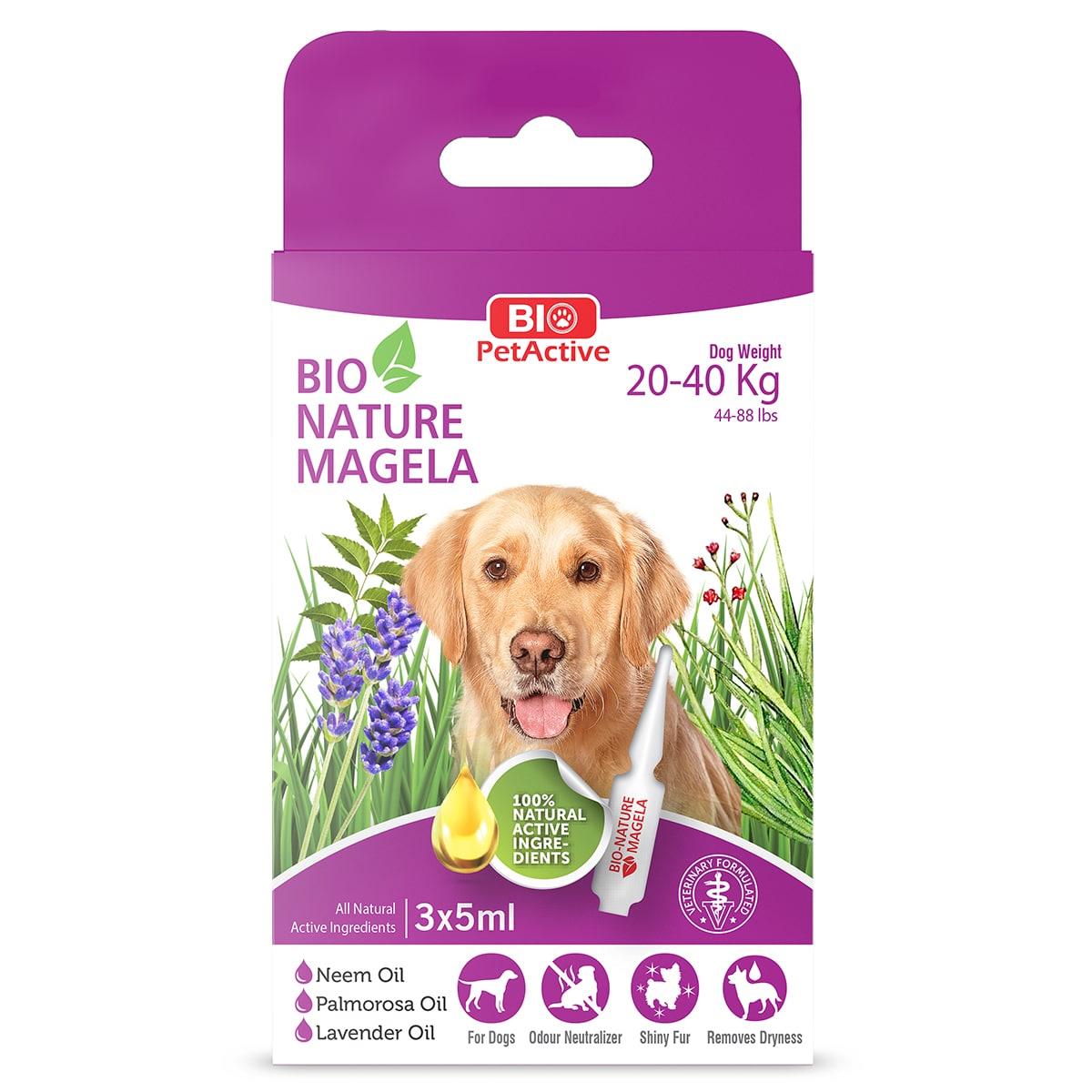 Bio PetActive Nature Magela Bit ve Pire Köpek Dış Parazit Damlası 20-40 Kg - 3x5 ml