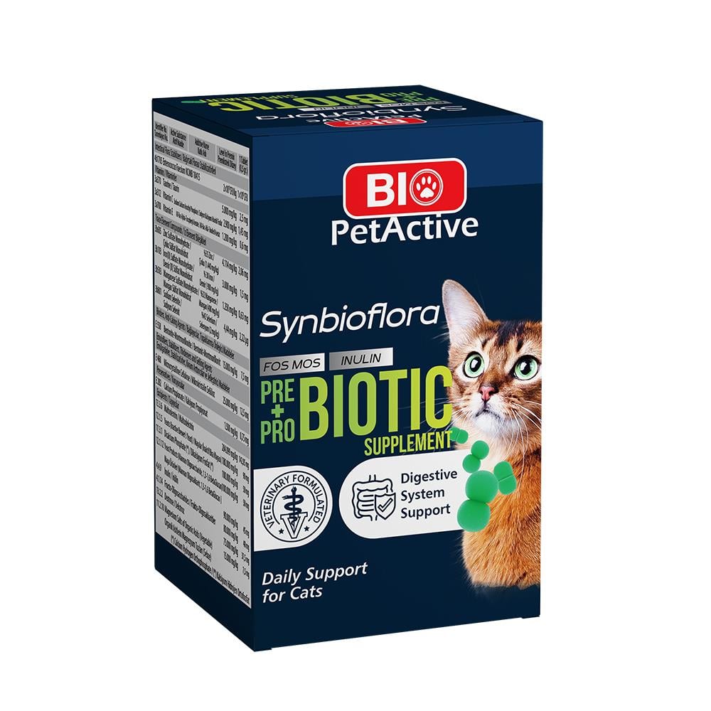 Bio PetActive Synbioflora Probiotic Kedi Tableti 30 Gr. (60 Tablet)