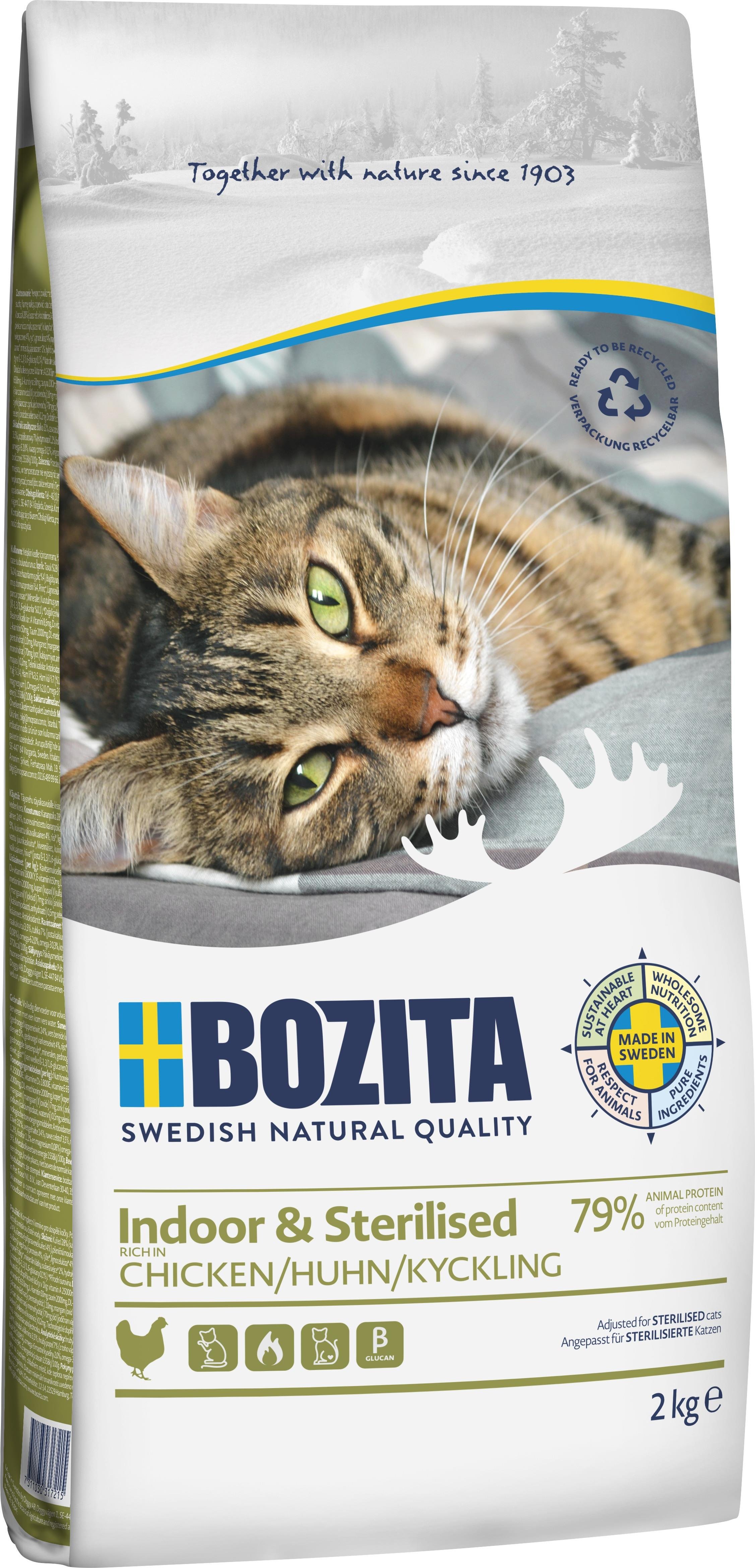 Bozita Indoor & Sterilised Chicken Tavuklu Kısırlaştırılmış Kedi Maması 2 Kg