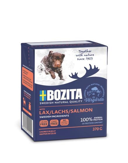 Bozita Somonlu Tahılsız Yetişkin Köpek Konservesi 370 Gr