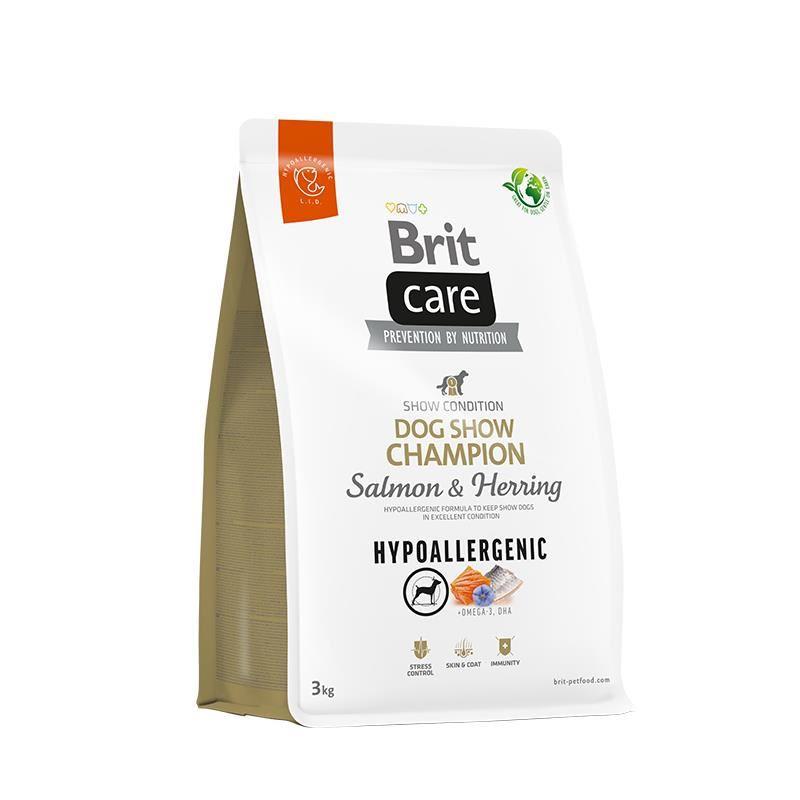Brit Care Hypo-Allergenic Dog Show Champion Somonlu Ringa Balıklı Yetişkin Köpek Maması 3 Kg