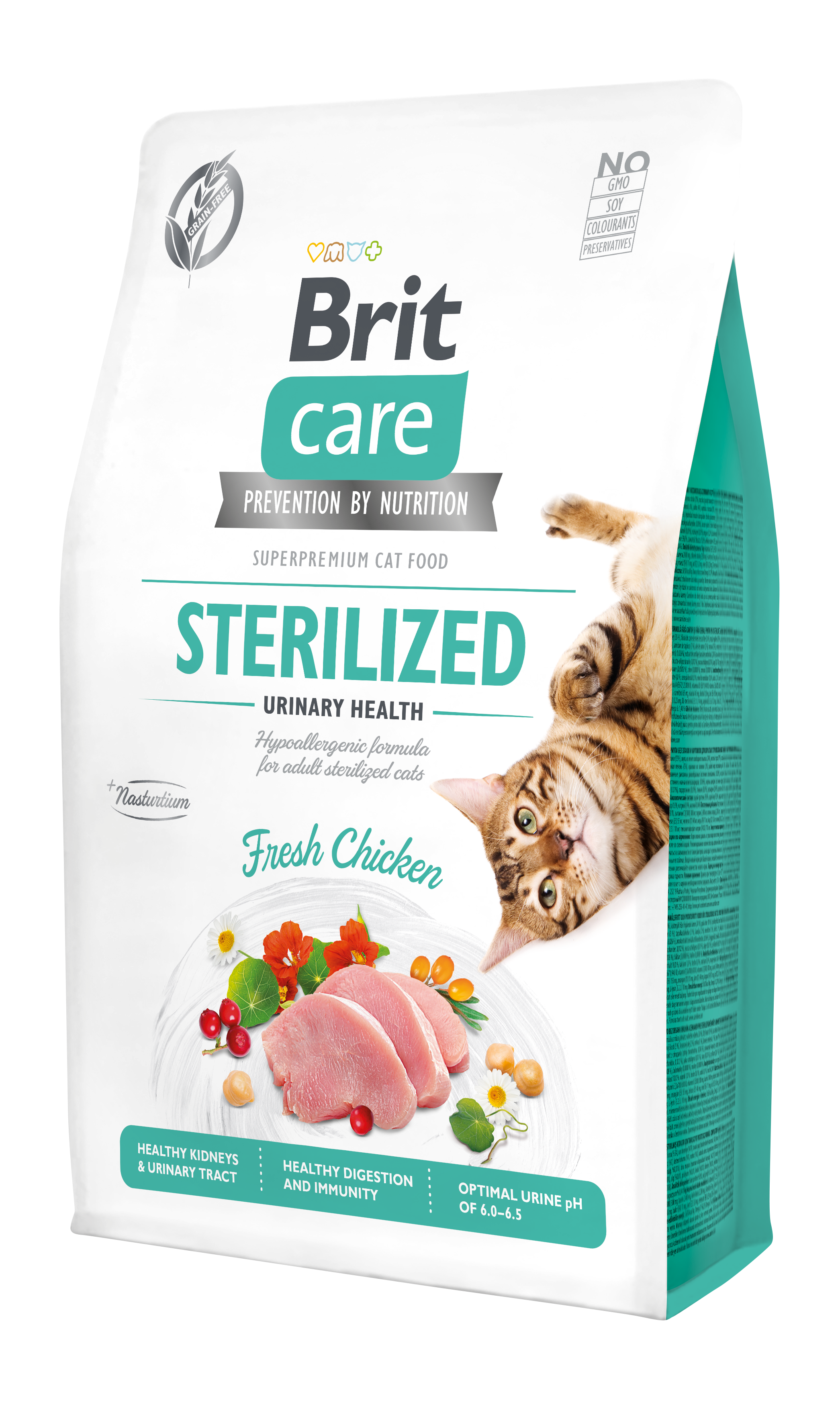 Brit Care Hypo-Allergenic Üriner Sistem Sağlığı İçin Tahılsız Kısırlaştırılmış Kedi Maması 2 Kg