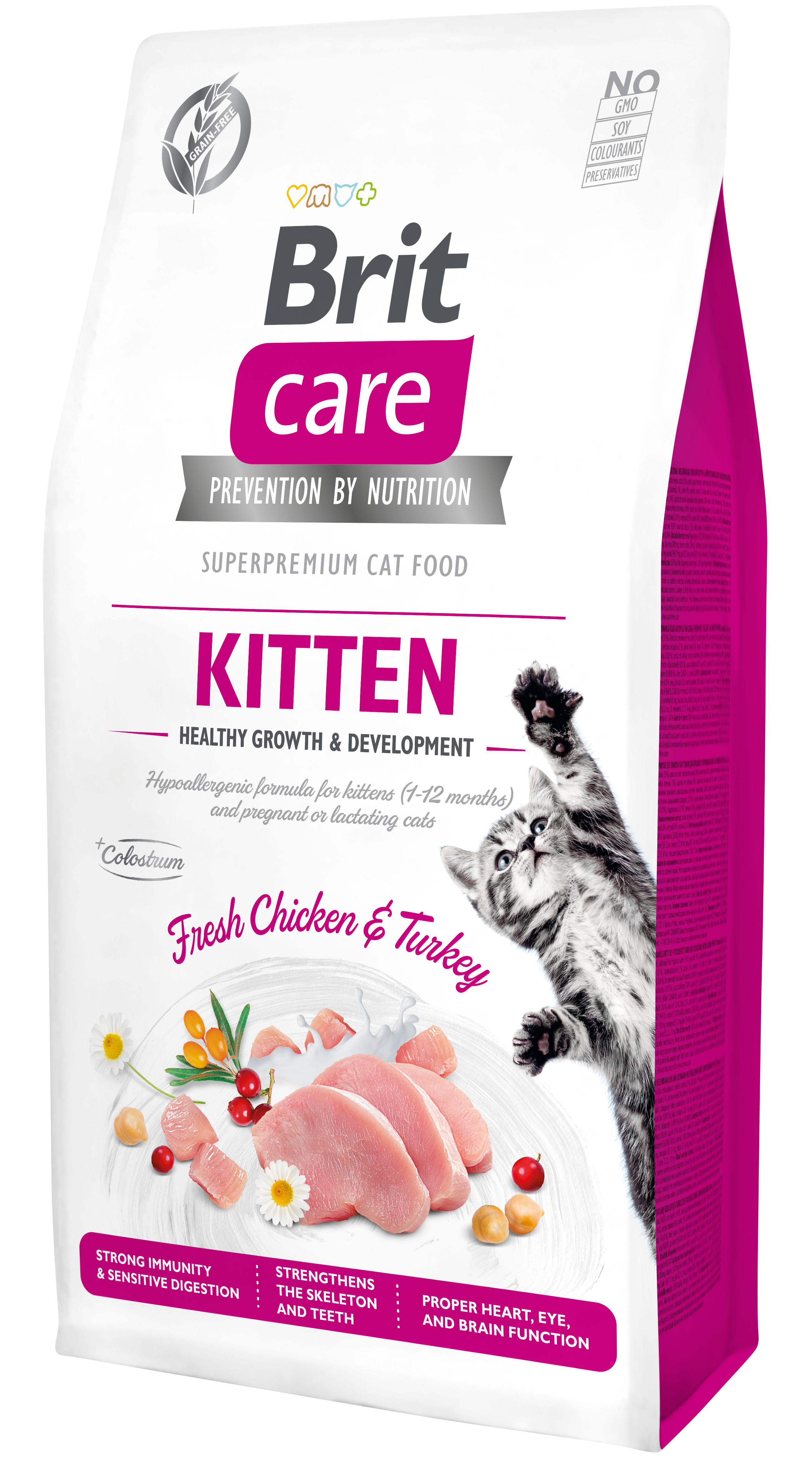 Brit Care Kitten Tavuklu ve Hindili Tahılsız Yavru Kedi Maması 7 Kg