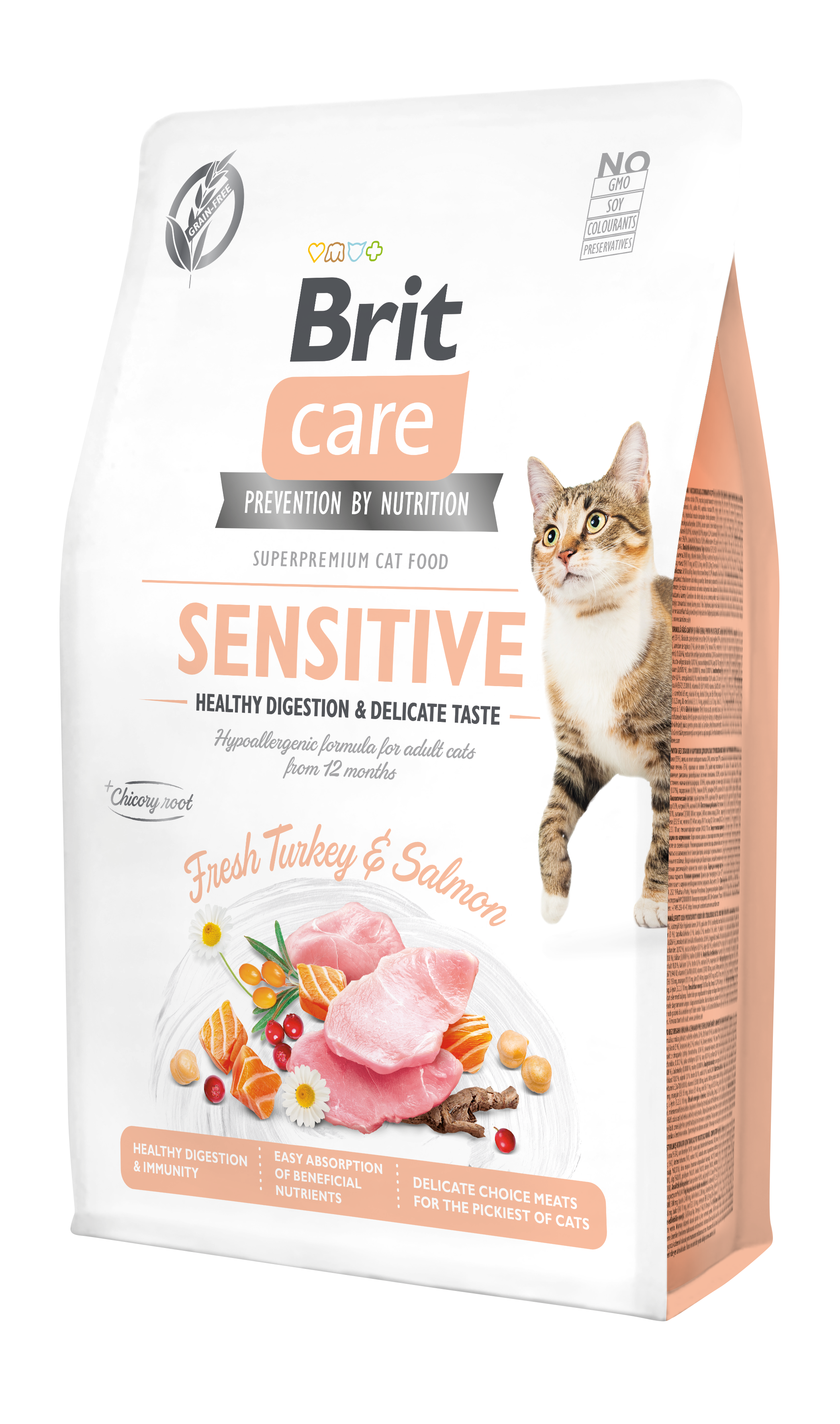 Brit Care Sensitive Sindirim Sistemi Destekleyici Tahılsız Yetişkin Kedi Maması 2 Kg
