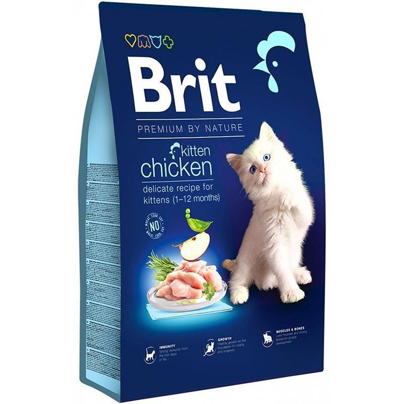 Brit Premium By Nature Tavuklu Yavru Kedi Maması 8 Kg