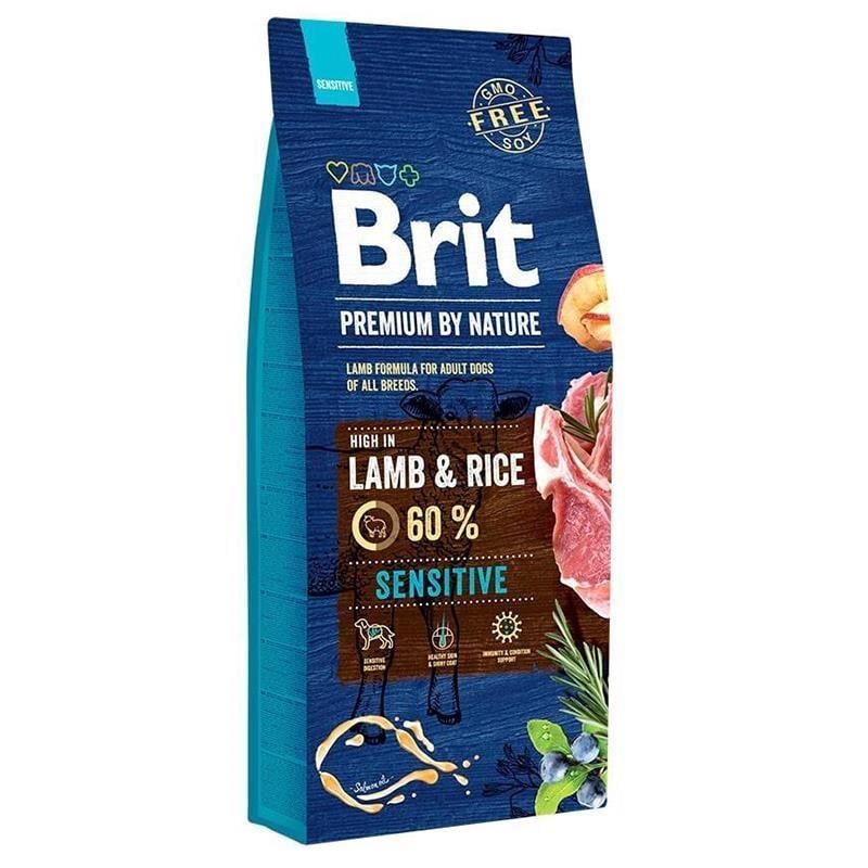 Brit Premium Nature Sensitive Kuzulu ve Pirinçli Yetişkin Köpek Maması 15 Kg
