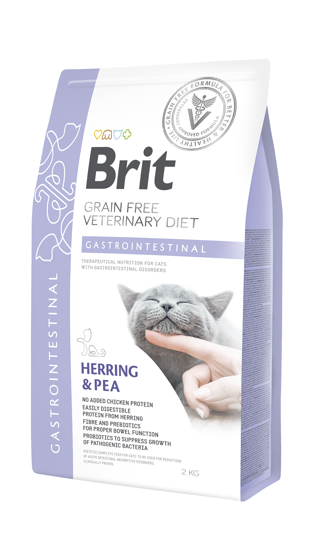 Brit Veterinary Diet Gastrointestinal Sindirim Sistemi Destekleyici Ringa Balıklı Tahılsız Kedi Maması 2 Kg