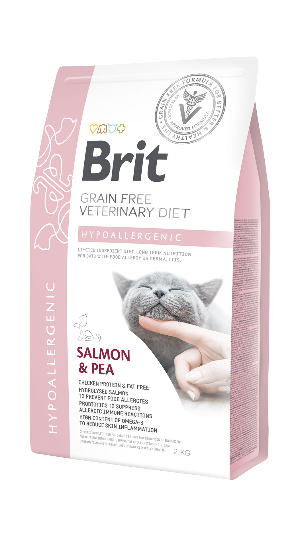 Brit Veterinary Diet Hypo-Allergenic Cilt Sağlığı Destekleyici Somonlu Tahılsız Kedi Maması 2kg