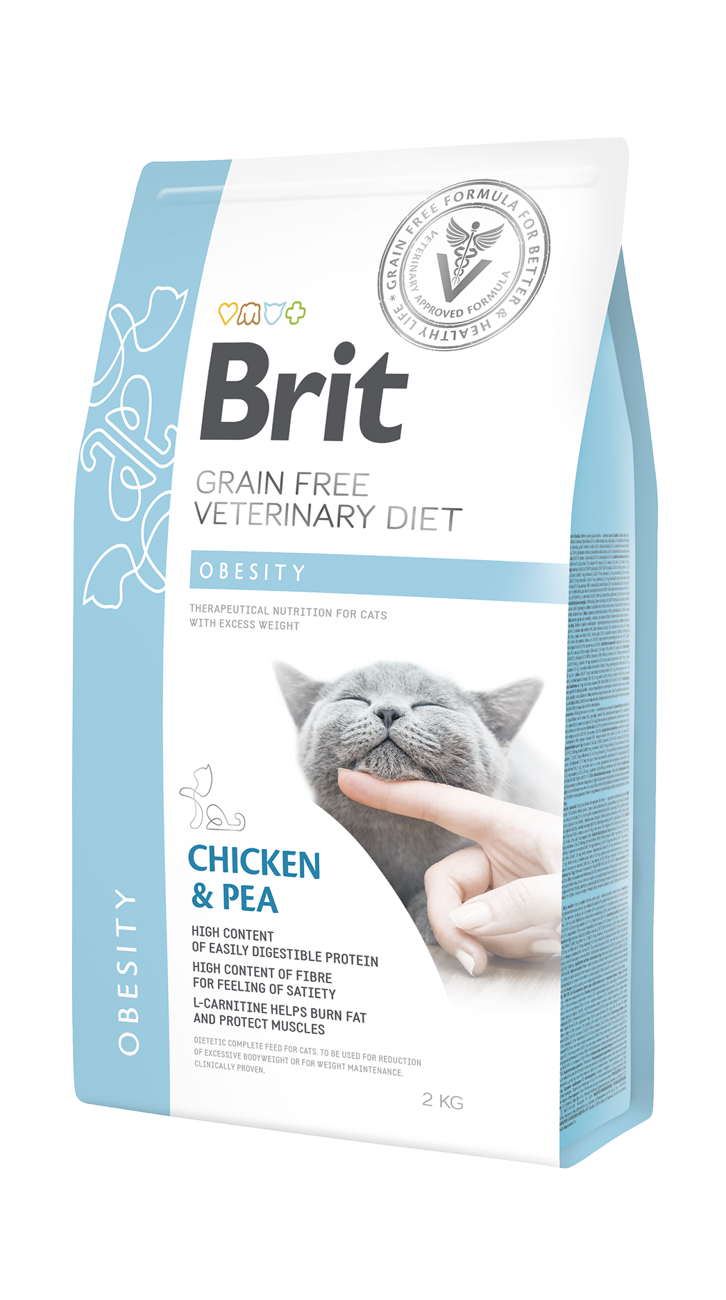 Brit Veterinary Diet Obesity Kilo Kontrolü İçin Tavuklu Tahılsız Kedi Maması 2 Kg