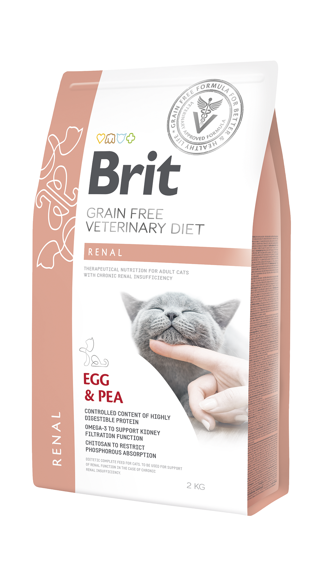 Brit Veterinary Diet Renal Böbrek Yetmezliği Olan Kediler İçin Yumurtalı Tahılsız Kedi Maması 2 Kg