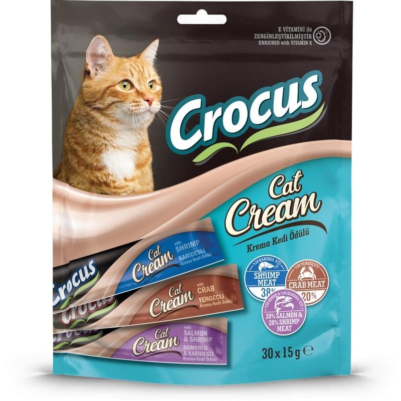 Crocus Çoklu Somon Karides & Karides & Yengeç Kedi Ödülü 30x15 Gr