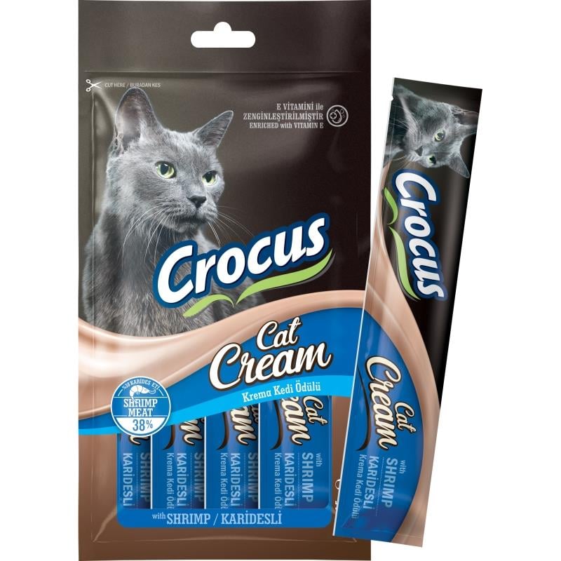 Crocus Karidesli Krema Kedi Ödülü 4x15 Gr