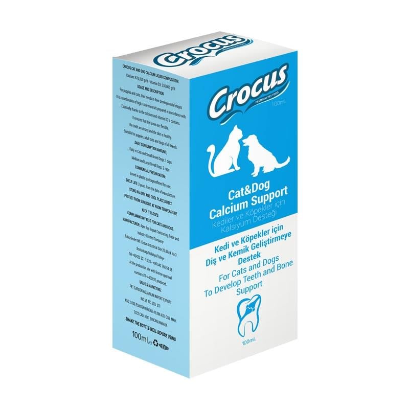 Crocus Kedi ve Köpek Kalsiyum Desteği 100 Ml