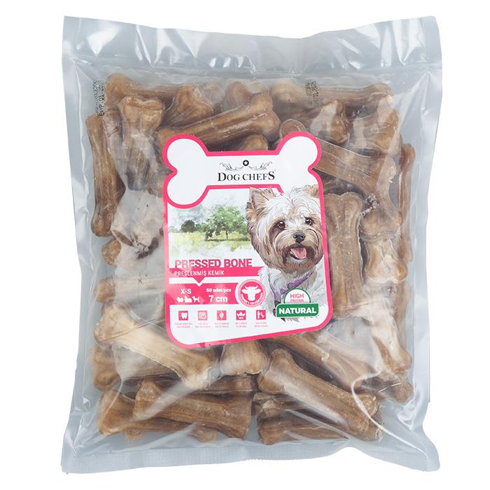 Dog Chefs 50'li Preslenmiş Naturel Kemik 7 Cm