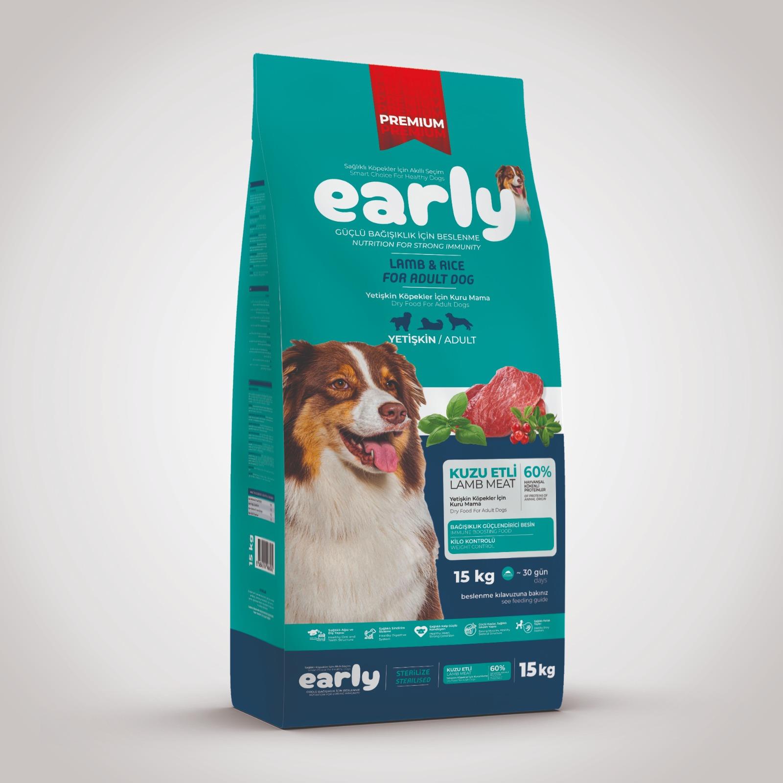 Early Kuzu Etli Yetişkin Köpek Maması 15 Kg