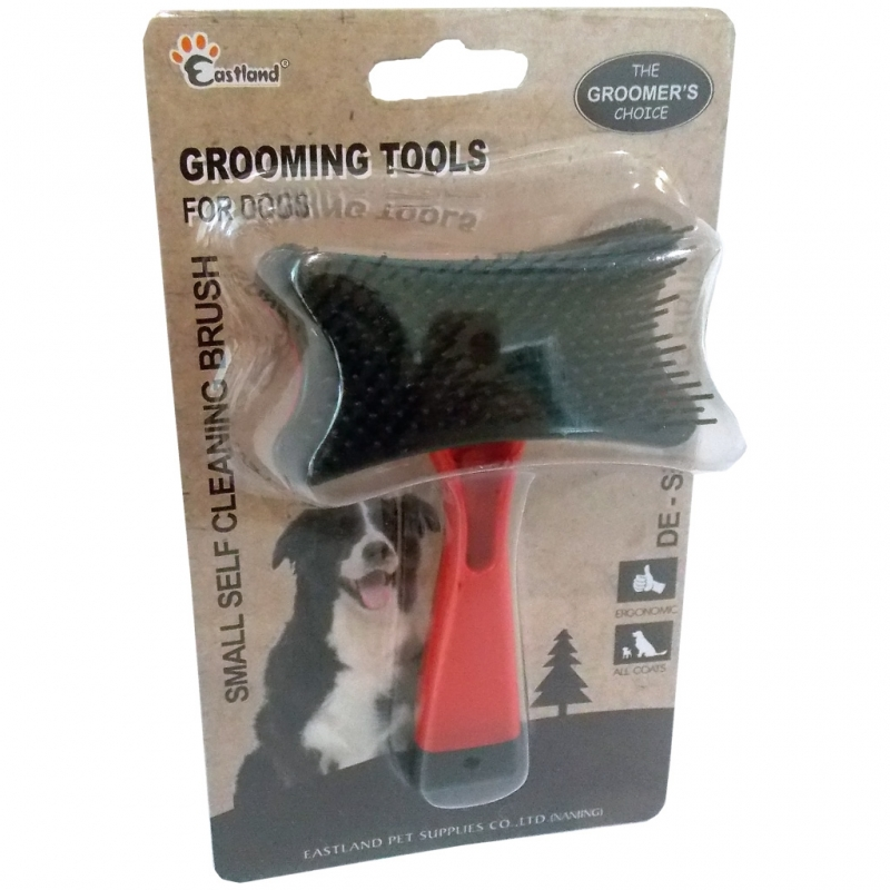 Eastland Basmalı Kedi Köpek Fırçası Kırmızı 13 Cm