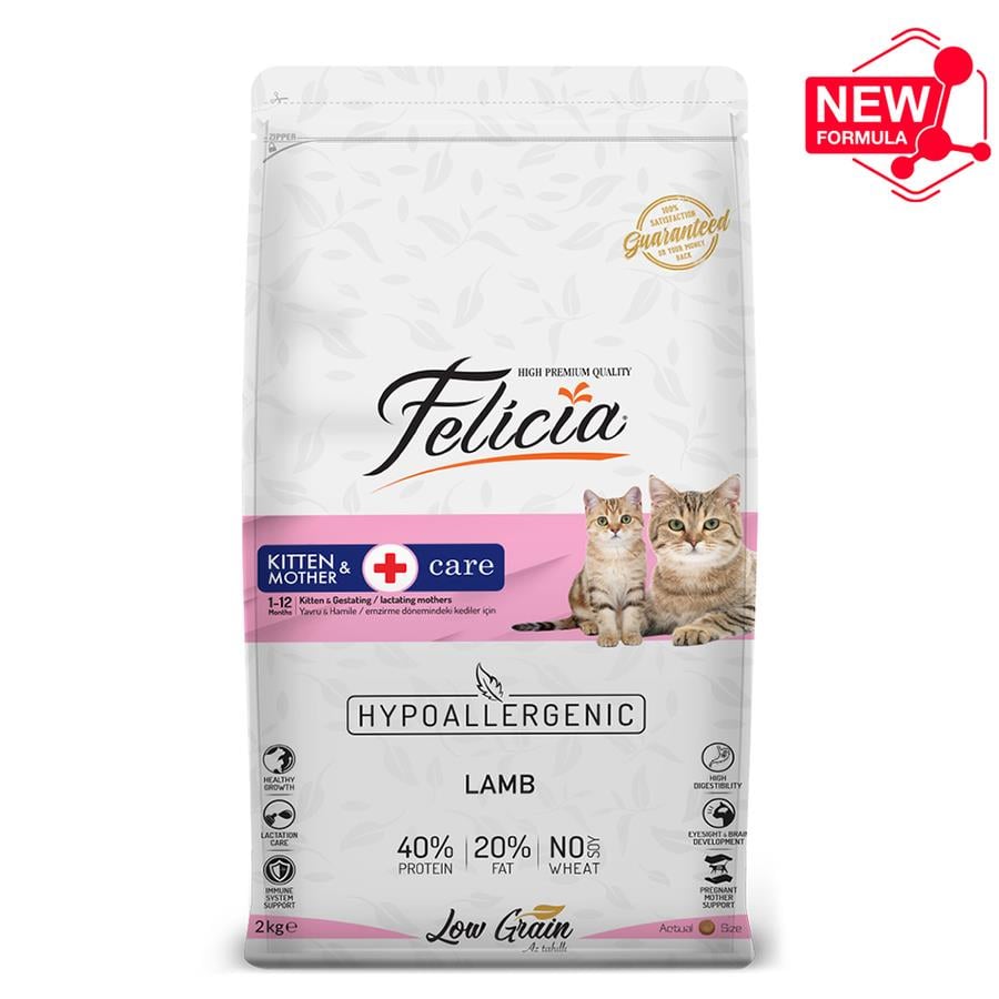 Felicia Kuzu Etli Az Tahıllı HypoAllergenic Yavru Kedi Maması 2 Kg
