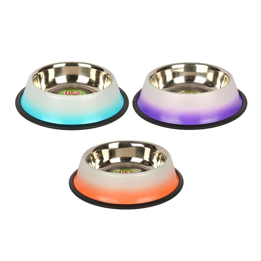 Flip Çift Renkli Çelik Mama Kabı 24 Oz