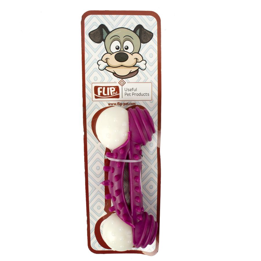 Flip Plastik Dental Kemik Topuzlu Köpek Oyuncağı 17 Cm